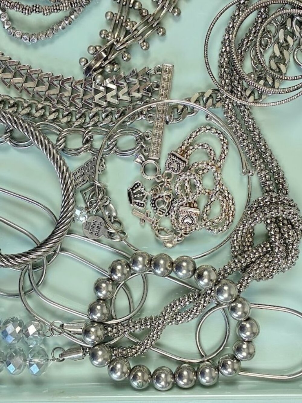 Jewelry Lot Silver Tone Wearable Costume Craft Gift Favor Prize 35 Pcs. Fun Mix - Picture 3 of 9